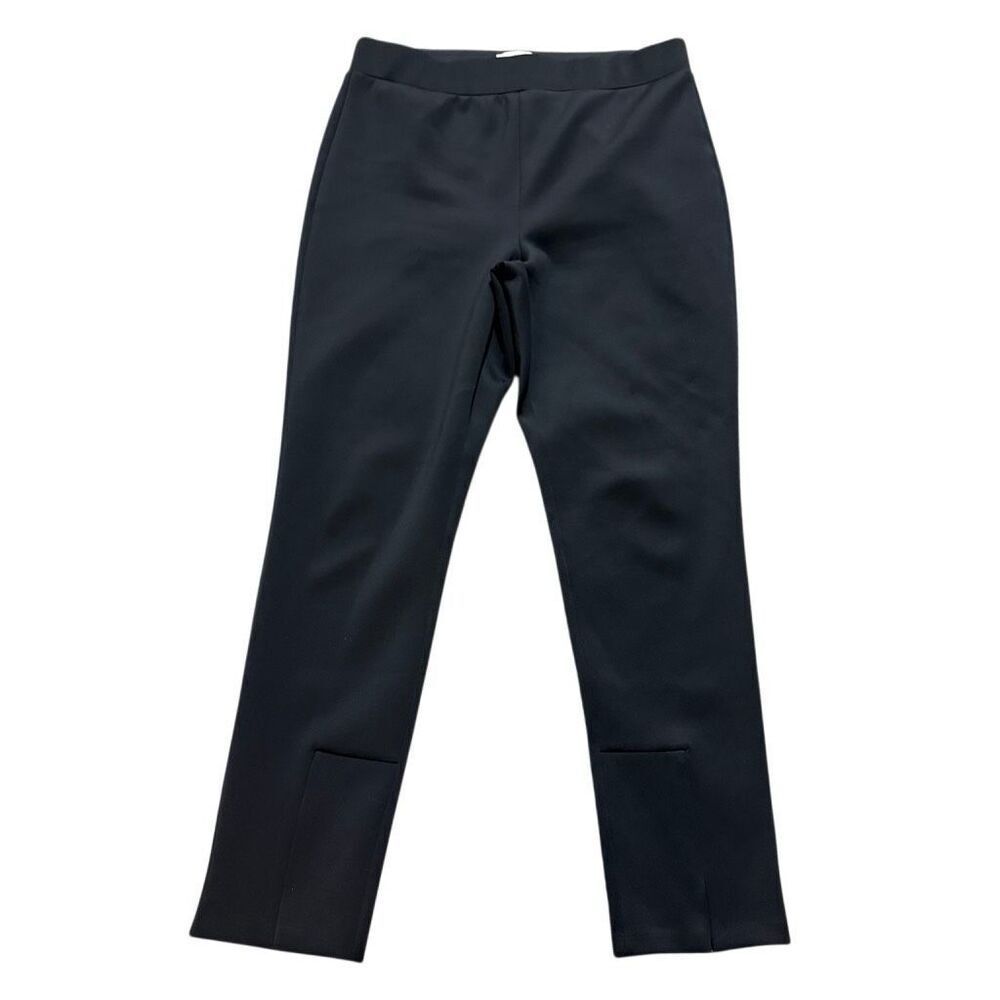 Good Americans black high waisted split zip on hem scuba pants size 14/32